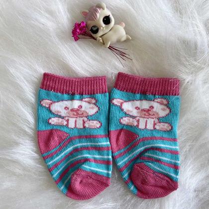 Imagem de Meia Bebê RN várias Estampada Menina em Algodão