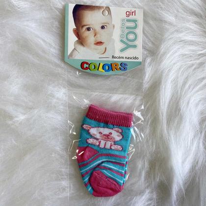 Imagem de Meia Bebê RN várias Estampada Menina em Algodão