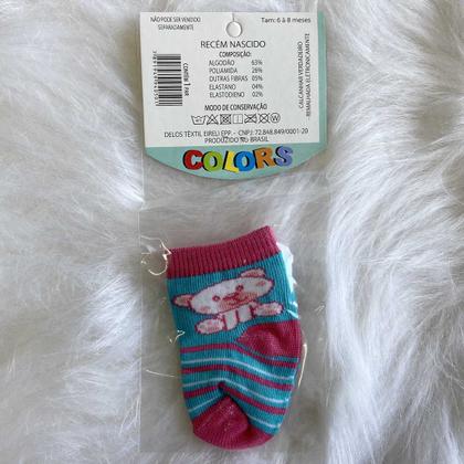 Imagem de Meia Bebê RN várias Estampada Menina em Algodão