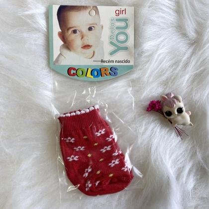 Imagem de Meia Bebê RN várias Estampada Menina em Algodão