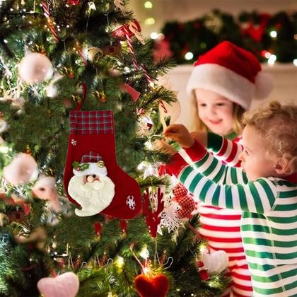 Imagem de Meia Bota Natal Enfeite Porta Janela Arvore Natalino Casa Loja Comemoraçao Entrada Confraternizaçao Fim de Ano Merry Christimas