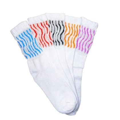 Imagem de Meia Branca Aeróbica Academia Fitness Feminina Kit 4 Pares 3/4 Cano Longo Colorido Meião Algodão