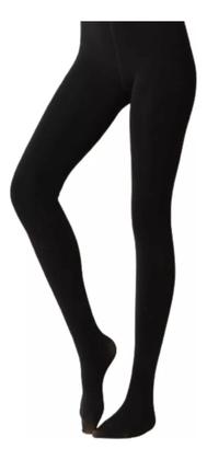 Imagem de Meia Calça Com Pé Flanelada Térmica Frio Inverno Feminina