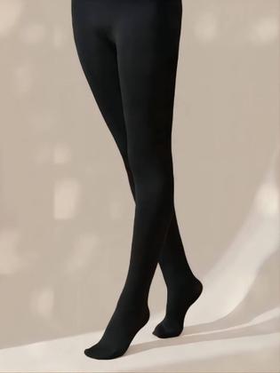 Imagem de Meia calça com pé flanelada térmica frio inverno feminina