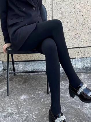 Imagem de Meia calça com pé térmica flanelada inverno tam p,m,g,gg