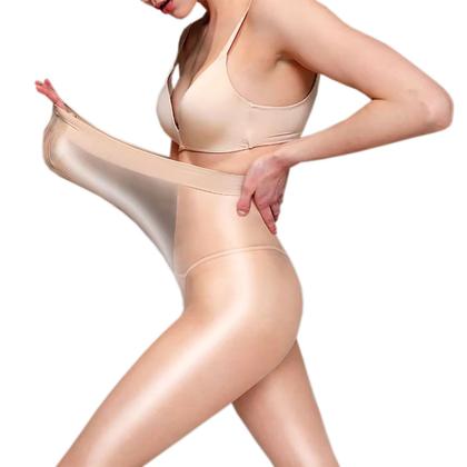 Imagem de Meia Calça Elástica 70D Anticelulite Transparente Brilhante Resistente Cintura Alta - Plus Size 48/50