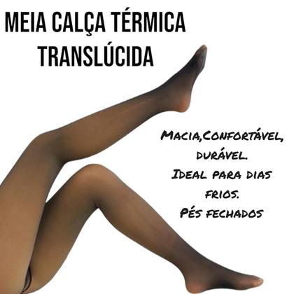 Imagem de Meia Calça Feminina De Lã Justa De Pelúciada Cintura Alta