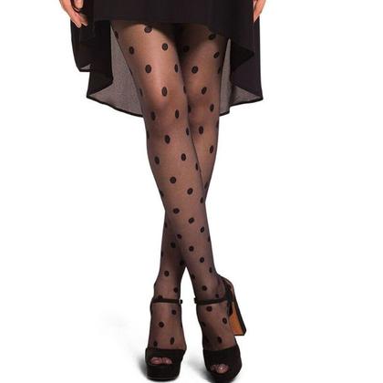 Imagem de Meia Calça Feminina Loba Fio 15 Poá 05717 com Toque Suave
