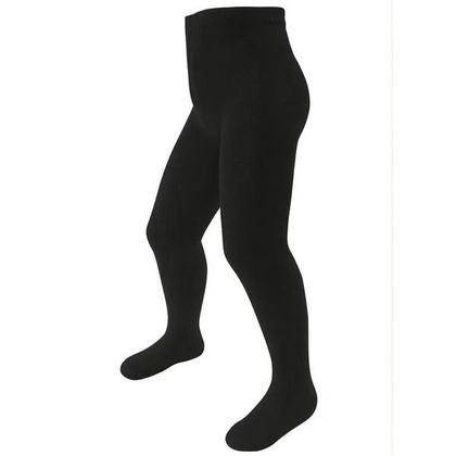 Imagem de Meia Calça Grossa infantil Frio Inverno Unissex Preto 2 a 14 anos