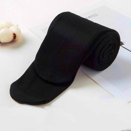 Imagem de Meia Calça Grossa infantil Frio Inverno Unissex Preto 2 a 14 anos