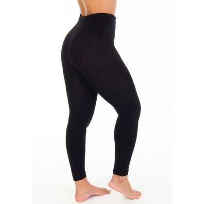 Imagem de Meia Calça Grossa Térmica para o Inverno Comprida Preta Flanelada