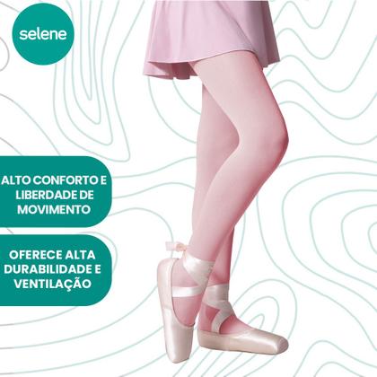 Imagem de Meia Calça Infantil Ballet Jazz Fio 40 Selene Com Elastano Para Meninas