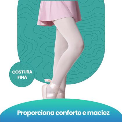 Imagem de Meia Calça Infantil Ballet Jazz Fio 40 Selene Com Elastano Para Meninas