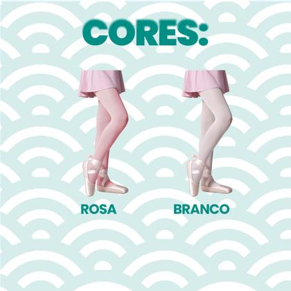 Imagem de Meia Calça Infantil Fio 40 Para Ballet Jazz Selene Com Elastano Para Bailarinas