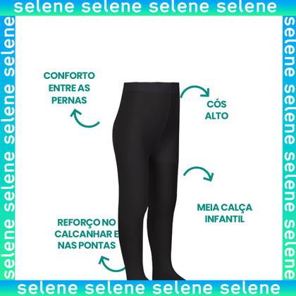 Imagem de Meia Calça Infantil Kids De Algodão Modelo Fio 80 Selene