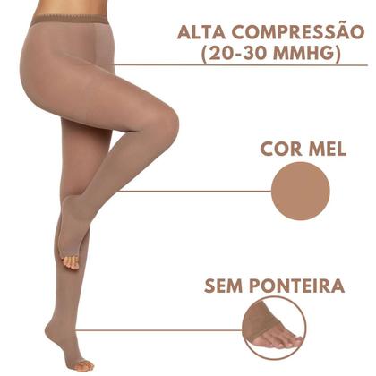 Imagem de Meia Calça Kendall Mel Alta Compresssão 20-30mmhg