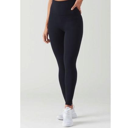 Imagem de Meia Calça Legging Flanelada Térmica  Adulto Tamanho Único Cor Preta Com Pe/Sem Pe