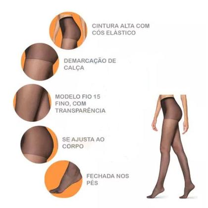 Imagem de Meia Calça Loba Lupo Fina 05760-001 Microfibra Fio 15