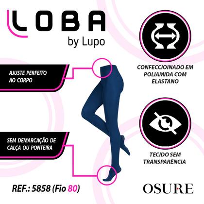 Imagem de Meia Calça Lupo Original Loba Fio 80 Não Desfia Opaca Feminina Sem Demarcação Confortável Aderente