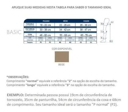 Imagem de Meia Calça Média Compressão 20-30mmhg Basic - Sigvaris( P2 - Normal )