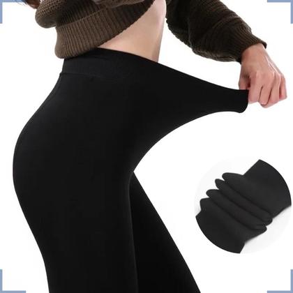 Imagem de Meia Calça Peluciada Flanelada Termica Segunda Pele Forrada Sem Pé