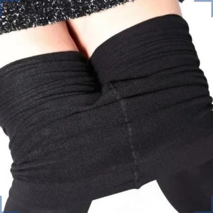 Imagem de Meia Calça Peluciada Flanelada Termica Segunda Pele Forrada Sem Pé