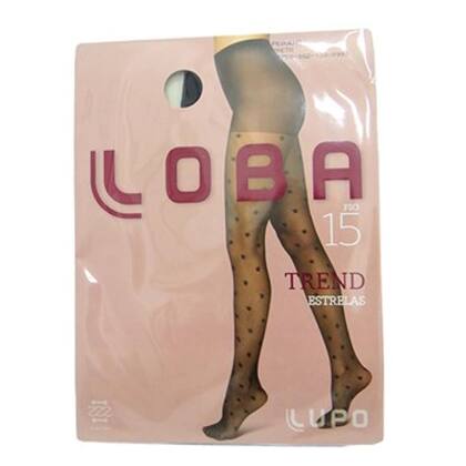 Imagem de Meia Calça Preta Fio 15 Trend Estrelas Loba by Lupo
