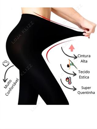 Imagem de Meia Calça Segunda Pele Térmica Flanelada Legging Unissex