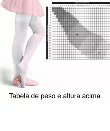 Imagem de Meia Calça Selene Ballet Fio 40 Com Abertura Jazz Infantil