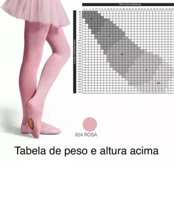 Imagem de Meia Calça Selene Ballet Fio 40 Com Abertura Jazz Infantil