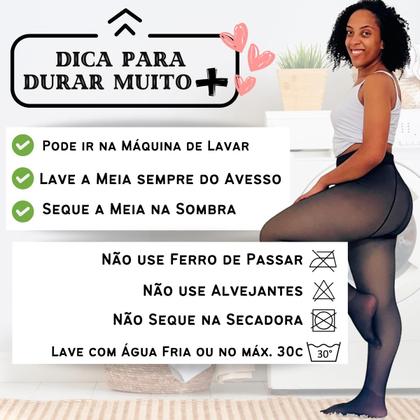 Imagem de Meia Calça Térmica com forro interno de pelúcia veludo peluciada do tam 36 ao 54 fio 80 220g