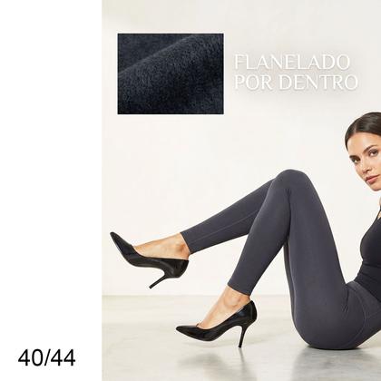 Imagem de Meia Calça Térmica Feminina Sem Pé Legging Peluciada Segunda Pele Inverno 40-44