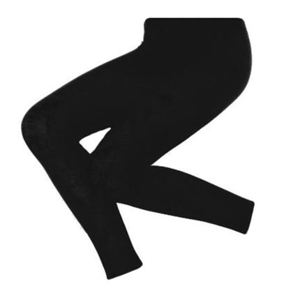 Imagem de Meia Calça Térmica Flanelada Cos alto Grossa Adulto Inverno Sem Pé - Tamanho Único - Preta