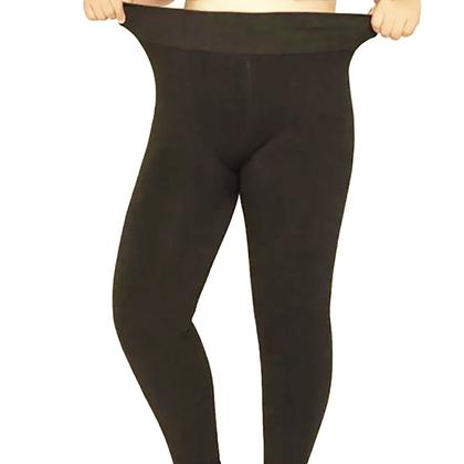 Imagem de Meia Calça Térmica Flanelada Segunda Pele sem Pé: Modelo Legging Plus Size - Cintura Alta
