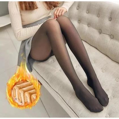 Imagem de Meia Calça Térmica Forrada Peluciada Translúcida de  Legging