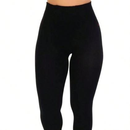 Imagem de Meia Calça Térmica Sem pé Fio 80 Grossa Flanelada Frio Segunda Pele