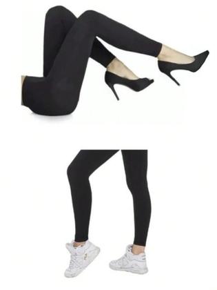 Imagem de Meia Calça Térmica Sem pé Fio 80 Grossa Flanelada Frio Segunda Pele