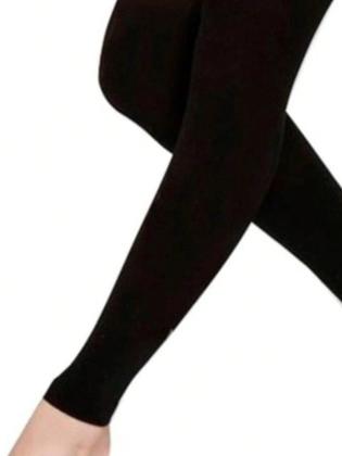 Imagem de Meia Calça Térmica Sem pé Fio 80 Grossa Flanelada Frio Segunda Pele