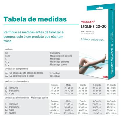Meia Calça Venosan Legline 20-30 Pé Aberto Imagem de Meia Calça Venosan Legline 20-30 Pé Aberto