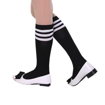 Imagem de Meia Colegial Meião Futebol 3/4 Unissex com Listras 5 opções cores