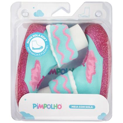 Imagem de Meia com Sola Antiderrapante com Cano Vira e Volta Pimpolho