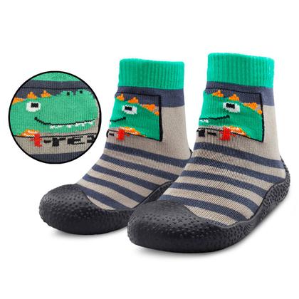 Imagem de Meia com Sola Bebê Emborrachada Menina Menino Personagens Sortida Aranha, Raposinha, Panda Antiderrapante Infantil