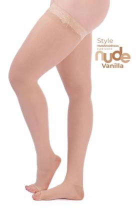 Imagem de Meia compress 7/8 meia coxa 20-30 sigvaris ever sheer nude vanila pé aberto - original tamanho:g2-normal