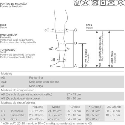 Imagem de Meia compress 7/8 meia coxa 20-30 venosan ultraline p aberto