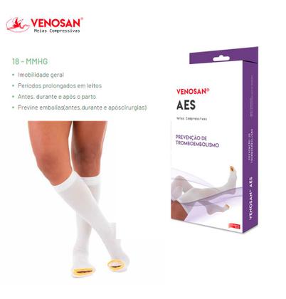 Imagem de Meia Compressao Anti Trombo ESTERIL 18mmhg Venosan 3/4 Pé Aberto