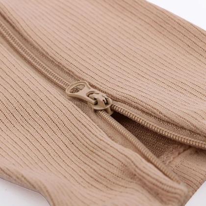 Imagem de Meia Compressão Com Zíper Sem Ponta 3/4 20-30mmhg Média