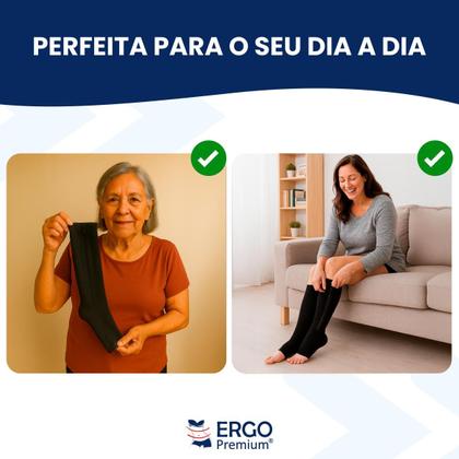 Imagem de Meia Compressão Esportiva Com Zíper Alivio Dores Nas Pernas