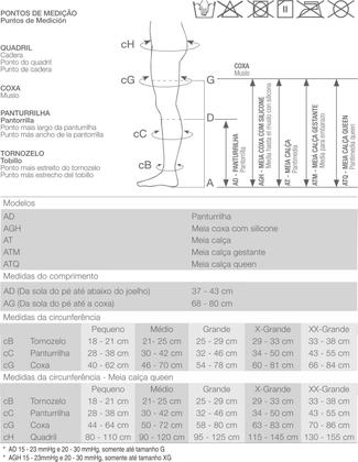 Imagem de Meia Compressão Venosan Legline Ad (3/4) 15-23mmhg