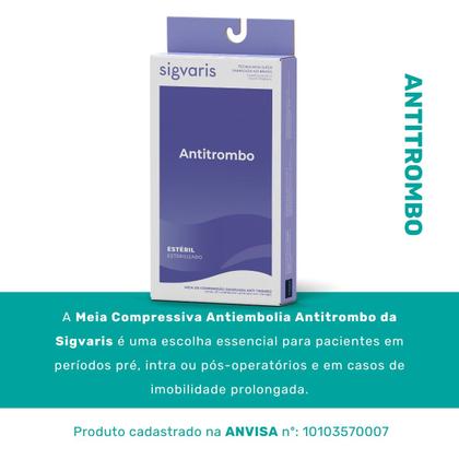 Imagem de Meia Compressiva 3/4 Panturrilha  Sigvaris Antitrombo  18-23mmgh