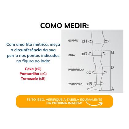 Imagem de Meia Compressiva 6000 AGH 7/8 Meia Coxa 20-30 mmHg Pé Aberto Bege - Venosan